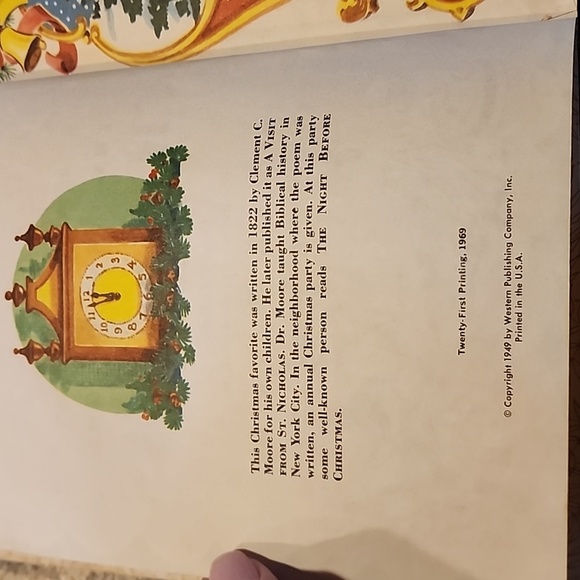 Vintage The Night Before Christmas Hardcover Book - Picture 4 of 6